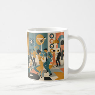 Mitte des Jahrhunderts 60er Hip-Martini-Cocktail-T Kaffeetasse