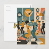 Mitte des Jahrhunderts 60er Hip-Martini-Cocktail-T Postkarte (Vorne/Hinten)