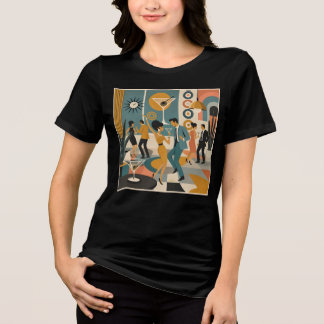Mitte des Jahrhunderts 60er Hip-Martini-Cocktail-T Tri-Blend Shirt