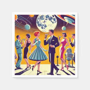 Mitte des Jahrhunderts 60er Jahre Space Age Cockta Serviette