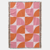Mitte des Jahrhunderts Abstrakte Orange und Rosa M Decke (Vorderseite Vertikal)