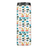 Mitte des Jahrhunderts Atom-Kitty-Muster Thermosbecher (Rückseite)