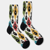 Mitte des Jahrhunderts Atombomben-Katzen auf Harle Socken (Rechts)