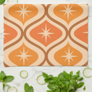 Mitte des Jahrhunderts Atome Sternenexplosionen au Geschirrtuch