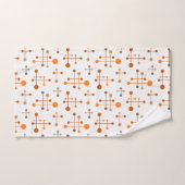 Mitte des Jahrhunderts Atomic Age Muster 36 Orange Badhandtuch Set (Handtuch)