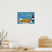 Mitte des Jahrhunderts dank Retro glückliches Than Poster (Küche)