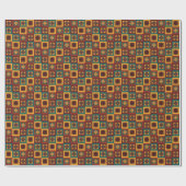 Mitte des Jahrhunderts Diamant Quadrat Geometrisch Geschenkpapier (Flach)