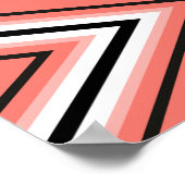 Mitte des Jahrhunderts Diamond Muster Koralle, sch Poster (Ecke)