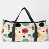 Mitte des Jahrhunderts farbenfrohes geometrisches Duffle Bag (Vorderseite)