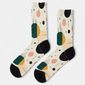 Mitte des Jahrhunderts farbenfrohes geometrisches Socken (Linkes Detail)