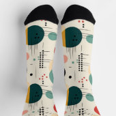 Mitte des Jahrhunderts farbenfrohes geometrisches Socken (Oben)