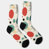 Mitte des Jahrhunderts farbenfrohes geometrisches Socken (Rechts)