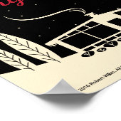 Mitte des Jahrhunderts frohe Weihnachten Schneesze Poster (Ecke)