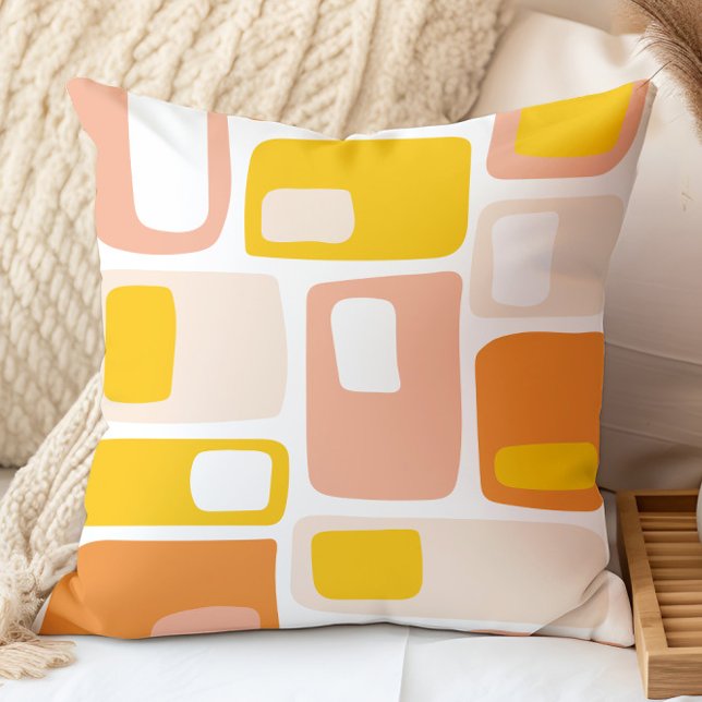 Mitte des Jahrhunderts: Funky Geometric Formen Ora Kissen (Von Creator hochgeladen)