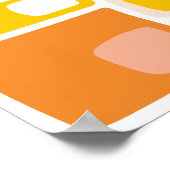 Mitte des Jahrhunderts: Funky Geometric Formen Ora Poster (Ecke)