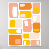 Mitte des Jahrhunderts: Funky Geometric Formen Ora Poster (Vorne)