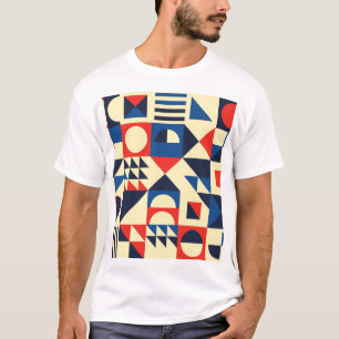 Mitte des Jahrhunderts Geometrisch: Funky Retro-Mu T-Shirt