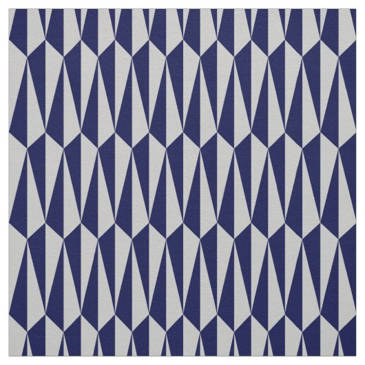 Mitte des Jahrhunderts geometrisch, Marineblau und Stoff (Muster)