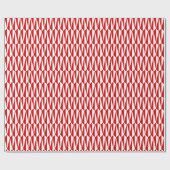 Mitte des Jahrhunderts geometrisch, Rot und Weiß Geschenkpapier (Flach)