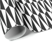 Mitte des Jahrhunderts geometrisch, Schwarzweiss Geschenkpapier (Rolleneckpunkt)