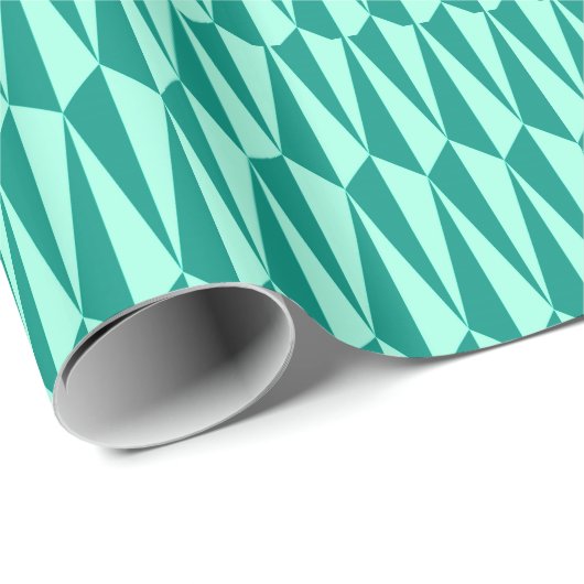 Mitte des Jahrhunderts geometrisch, Türkis und Geschenkpapier (Rolleneckpunkt)