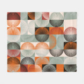 Mitte des Jahrhunderts geometrisches, abstraktes f Fleecedecke (Vorderseite (Horizontal))