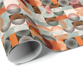 Mitte des Jahrhunderts geometrisches, abstraktes f Geschenkpapier (Rolleneckpunkt)