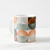 Mitte des Jahrhunderts geometrisches, abstraktes f Kaffeetasse (Vorderseite Links)