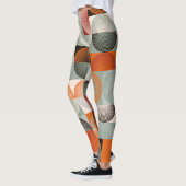Mitte des Jahrhunderts geometrisches, abstraktes f Leggings (Links)