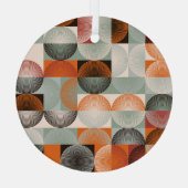 Mitte des Jahrhunderts geometrisches, abstraktes f Ornament Aus Glas (Rückseite)