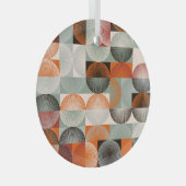 Mitte des Jahrhunderts geometrisches, abstraktes f Ornament Aus Glas (Vorderseite Rechts)