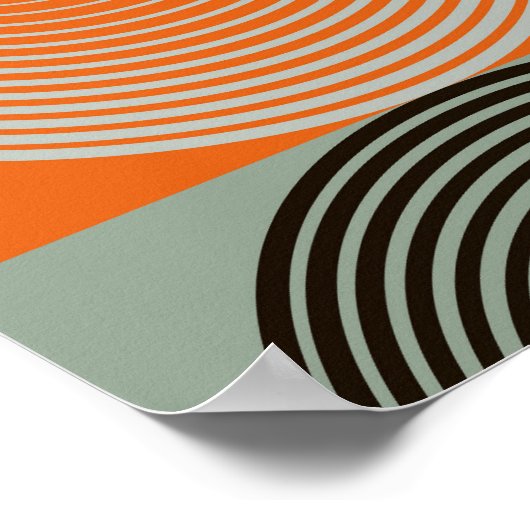 Mitte des Jahrhunderts geometrisches, abstraktes f Poster (Ecke)