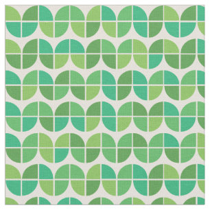 Mitte des Jahrhunderts geometrisches grünes Formen Stoff