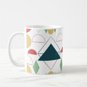 Mitte des Jahrhunderts Mod Geometrisch Bunt Kaffeetasse