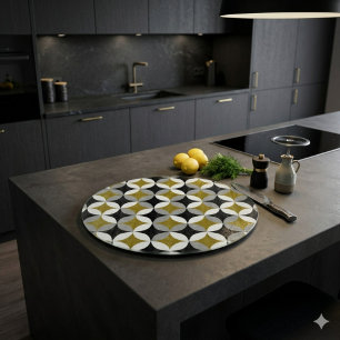 Mitte-des-Jahrhunderts Mod – Glas-Schneidbrett Schneidebrett