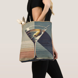Mitte des Jahrhunderts Modern 2 Olive Martini Cock Tasche