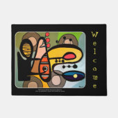 "Mitte des Jahrhunderts modern abstrakt die Fußmatte (Vorderseite)