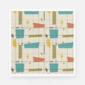 Mitte des Jahrhunderts modern gemustert  Serviette (Vorderseite)