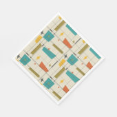 Mitte des Jahrhunderts modern gemustert  Serviette (Ecke)