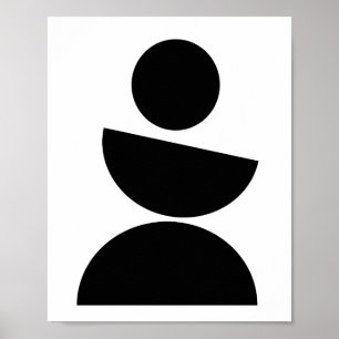 Mitte des Jahrhunderts Modern Minimalist Schwarz G Poster