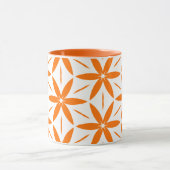 Mitte des Jahrhunderts modern Orange geometrisch f Tasse (Zentrum)