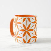 Mitte des Jahrhunderts modern Orange geometrisch f Tasse (Vorderseite Links)
