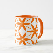 Mitte des Jahrhunderts modern Orange geometrisch f Tasse (VorderseiteRechts)