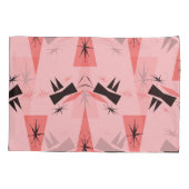 Mitte des Jahrhunderts modern: rosa Korallenmuster Kissenbezug (Rückseite)