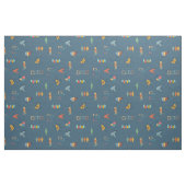 Mitte des Jahrhunderts modern strukturiert dunkelb Stoff (Fat Quarter (45,7 x 55,9 cm))