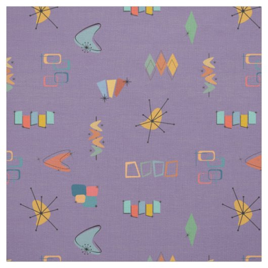 Mitte des Jahrhunderts modern texturiert lila Stoff (Muster)