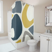 Mitte des Jahrhunderts Moderne Abstrakte Formen 2 Duschvorhang (Beispiel)