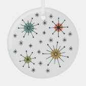 Mitte des Jahrhunderts Moderne Atomare Sternenexpl Ornament Aus Glas (Vorderseite)