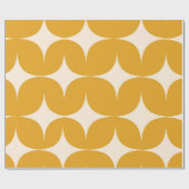 Mitte des Jahrhunderts moderne beige Sternenexplos Geschenkpapier (Flach)