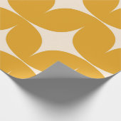 Mitte des Jahrhunderts moderne beige Sternenexplos Geschenkpapier (Ecke)